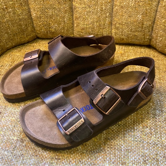 BIRKENSTOCK Milano brown leather, size 37 reg - Picture 4 of 4